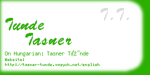 tunde tasner business card